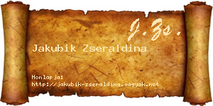 Jakubik Zseraldina névjegykártya